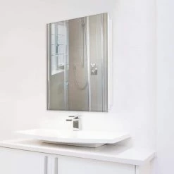 Glacier Bay 23-5/8 in. x 30 in. Recessed or Surface Mount Beveled Frameless Medicine Cabinet with Mirror 19 Glacier Bay 23-5/8 in. x 30 in. Recessed or Surface Mount Beveled Frameless Medicine Cabinet with Mirror -Makeup Mirrors Sales Store white glacier bay medicine cabinets with mirrors 83013 31 1000