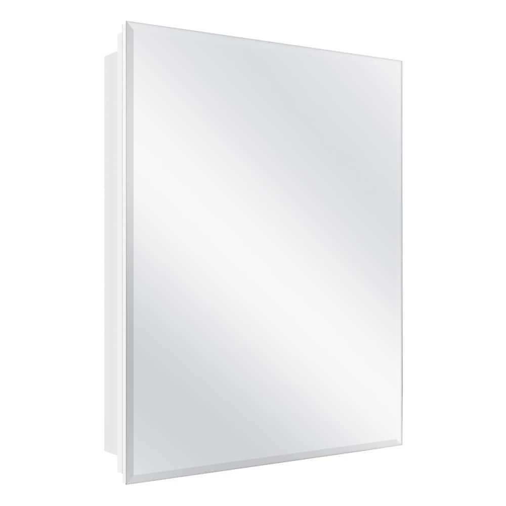 Glacier Bay 23-5/8 in. x 30 in. Recessed or Surface Mount Beveled Frameless Medicine Cabinet with Mirror 4 Glacier Bay 23-5/8 in. x 30 in. Recessed or Surface Mount Beveled Frameless Medicine Cabinet with Mirror - Image 2