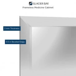 Glacier Bay 23-5/8 in. x 30 in. Recessed or Surface Mount Beveled Frameless Medicine Cabinet with Mirror 17 Glacier Bay 23-5/8 in. x 30 in. Recessed or Surface Mount Beveled Frameless Medicine Cabinet with Mirror -Makeup Mirrors Sales Store white glacier bay medicine cabinets with mirrors 83013 fa 1000