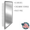 Glacier Bay Spacecab 16 in. x 26 in. x 3-1/2 in. Framed Recessed 1-Door Medicine Cabinet with 6-Shelves and Chrome Frame Mirror 2 Glacier Bay Spacecab 16 in. x 26 in. x 3-1/2 in. Framed Recessed 1-Door Medicine Cabinet with 6-Shelves and Chrome Frame Mirror -Makeup Mirrors Sales Store white glacier bay medicine cabinets with mirrors gb11 64 1000