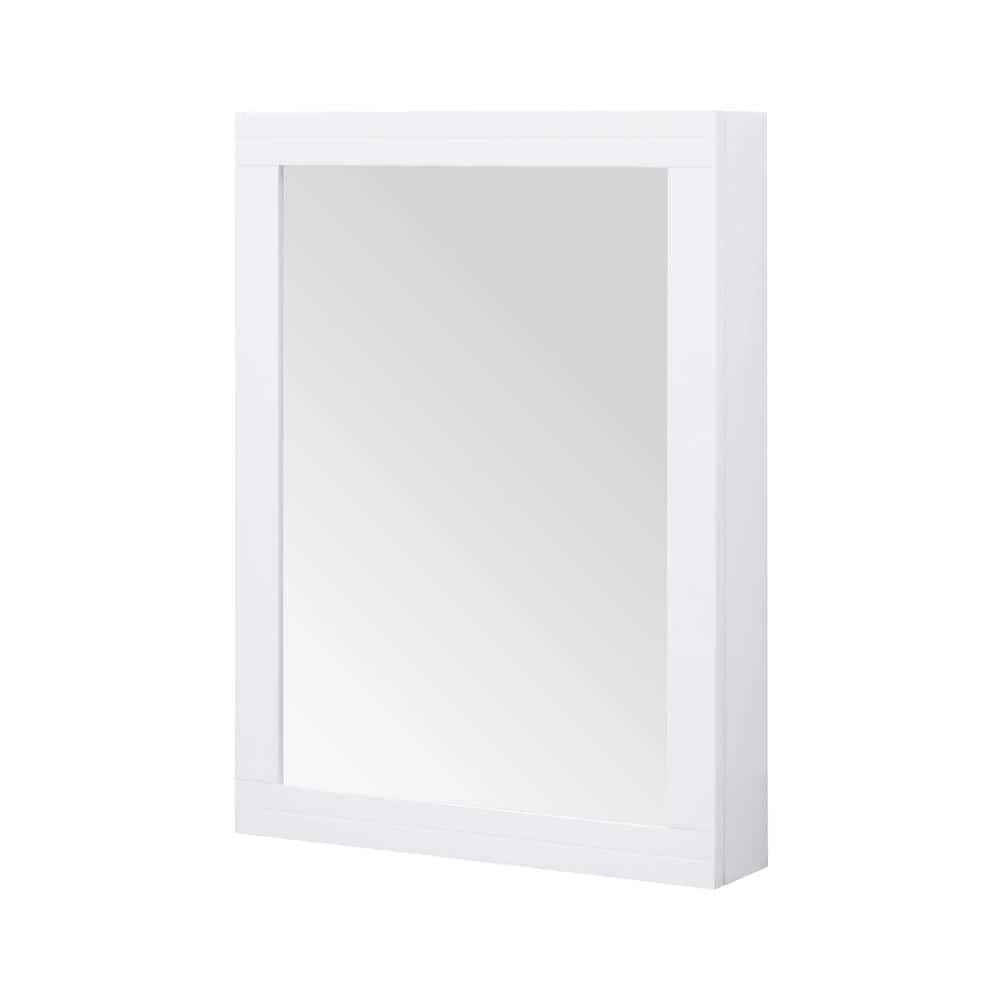 Home Decorators Collection Sturgess 24 in. W x 32 in. H Rectangular White Wood Framed Surface Mount Medicine Cabinet with Mirror 6 Home Decorators Collection Sturgess 24 in. W x 32 in. H Rectangular White Wood Framed Surface Mount Medicine Cabinet with Mirror - Image 4