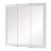 Home Decorators Collection 30 in. W x 29 in. H Fog Free White Framed Surface Mount Tri-View Bathroom Medicine Cabinet with Mirror -Makeup Mirrors Sales Store white home decorators collection medicine cabinets with mirrors 45393 64 1000 1