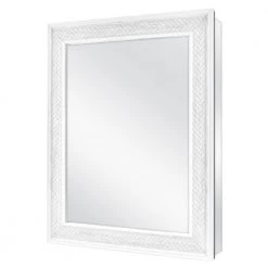 Home Decorators Collection 24 in. x 30 in. Fog Free Recessed or Surface Mount Herringbone Medicine Cabinet with Mirror -Makeup Mirrors Sales Store white home decorators collection medicine cabinets with mirrors 83011 40 1000