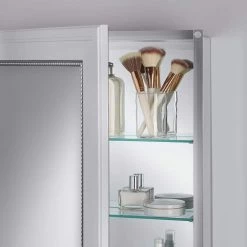 Home Decorators Collection 20 in. x 26 in. Fog Free Recessed or Surface Mount Medicine Cabinet in White with Mirror -Makeup Mirrors Sales Store white home decorators collection medicine cabinets with mirrors 83017 fa 1000