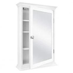 Home Decorators Collection 19.8 in. x 28.2 in. Fog Free Surface Mount Medicine Cabinet in White with Mirror -Makeup Mirrors Sales Store white home decorators collection medicine cabinets with mirrors 83021 4f 1000