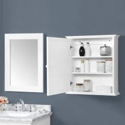 Home Decorators Collection Sonoma 24 in. x 27 in. Surface Mount Medicine Cabinet in White -Makeup Mirrors Sales Store white home decorators collection medicine cabinets with mirrors sonoma mc w fa 1000