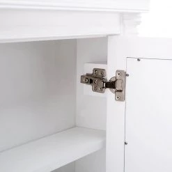 Home Decorators Collection Strousse 24 in. W x 30 in. H Surface Mount Mirrored Medicine Cabinet in White -Makeup Mirrors Sales Store white home decorators collection medicine cabinets with mirrors srwc2430 4f 1000