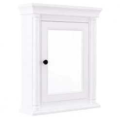 Home Decorators Collection Strousse 24 in. W x 30 in. H Surface Mount Mirrored Medicine Cabinet in White -Makeup Mirrors Sales Store white home decorators collection medicine cabinets with mirrors srwc2430 c3 1000