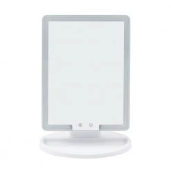 GloTech 11.8 in. x 17.7 in. Lighted Tabletop Makeup Mirror in White -Makeup Mirrors Sales Store white makeup mirrors 38719 fa 1000
