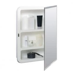 Glacier Bay 16 in. W x 20 in. H X 4 in. D Recessed or Surface Mount Frameless Beveled Bathroom Medicine Cabinet -Makeup Mirrors Sales Store white medicine cabinets with mirrors mp109 44 1000