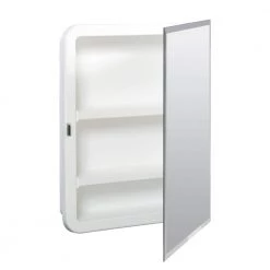 Glacier Bay 16 in. W x 20 in. H X 4 in. D Recessed or Surface Mount Frameless Beveled Bathroom Medicine Cabinet -Makeup Mirrors Sales Store white medicine cabinets with mirrors mp109 fa 1000