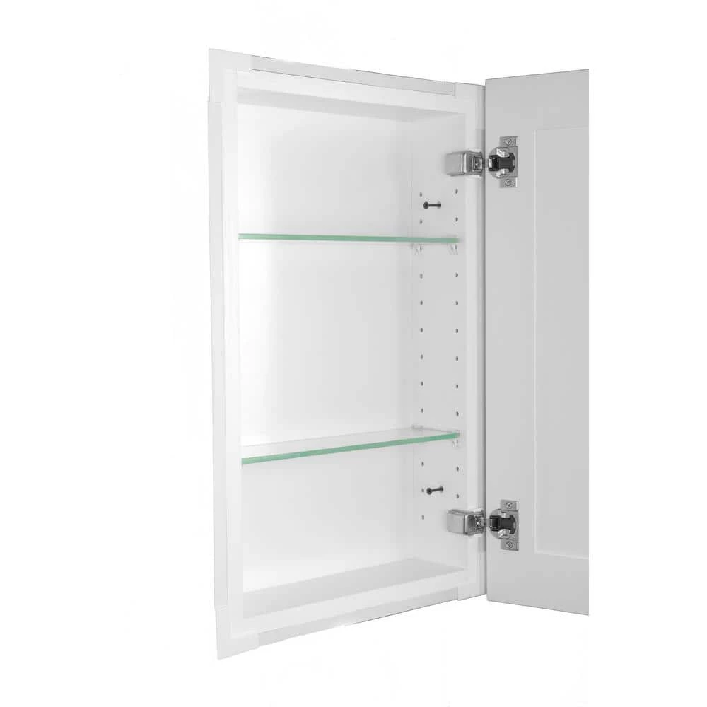 Unbranded Silverton 14 in. x 30 in. x 4 in. Recessed Medicine Cabinet in White 4 Unbranded Silverton 14 in. x 30 in. x 4 in. Recessed Medicine Cabinet in White - Image 2