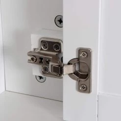 Hooseng Cripy 20.9 in. W x 19.9 in. H Framed Rectangular White Surface Mount Medicine Cabinet without Mirror -Makeup Mirrors Sales Store white medicine cabinets without mirrors kimw409356181 1f 1000