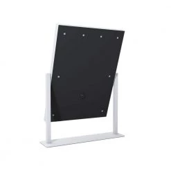 ProMounts 14 in. x 19 in. Hollywood Glam Lighted LED Touch Dimmable Tabletop Beauty Makeup Mirror in White -Makeup Mirrors Sales Store white promounts makeup mirrors opcm001 1f 1000