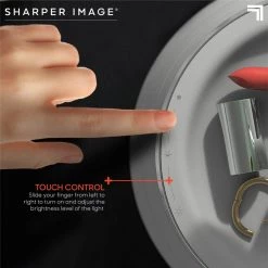 Sharper Image 10 in. x 22 in. Round LED Tabletop Bathroom Makeup Mirror with Storage -Makeup Mirrors Sales Store white sharper image makeup mirrors 1014512 1d 1000