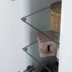 Vanity Art 12 in. x 63 in. x 12 in. Wall Hung Bathroom Medicine Cabinet in White -Makeup Mirrors Sales Store white vanity art medicine cabinets without mirrors va6011w 76 1000