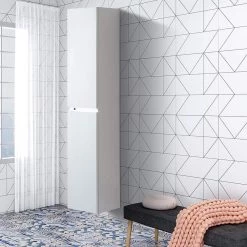 Vanity Art 12 in. x 63 in. x 12 in. Wall Hung Bathroom Medicine Cabinet in White -Makeup Mirrors Sales Store white vanity art medicine cabinets without mirrors va6011w c3 1000