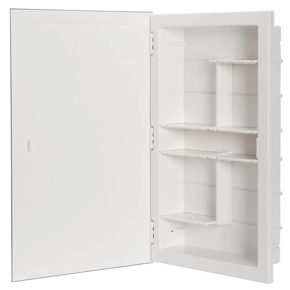 ZACA SPACECAB Media 16 in. x 26 in. x 3-1/2 in. Frameless Recessed 1-Door Medicine Cabinet with 6-Shelves and Polished Edge Mirror 12 ZACA SPACECAB Media 16 in. x 26 in. x 3-1/2 in. Frameless Recessed 1-Door Medicine Cabinet with 6-Shelves and Polished Edge Mirror - Image 10