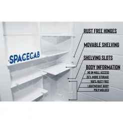 ZACA SPACECAB Media 16 in. x 36 in. x 3-1/2 in. Frameless Recessed 1-Door Medicine Cabinet with 12-Shelves and Polished Edge Mirror -Makeup Mirrors Sales Store white zaca spacecab medicine cabinets with mirrors 21 2 36 00 77 1000