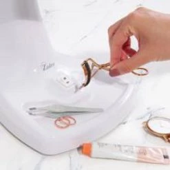 Zadro 17.5 in. L x 11 in. W Fluorescent Angle Adjustable Freestanding Bi-View 10X/1X Vanity Beauty Makeup Mirror in White -Makeup Mirrors Sales Store white zadro makeup mirrors max110 76 1000