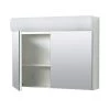 Zenith Zenna Home 23.25 in. x 18.63 in. x 5.88 in Surface-Mount Lighted Frameless Medicine Cabinet with Mirror in White -Makeup Mirrors Sales Store white zenith medicine cabinets with mirrors 705bl 64 1000