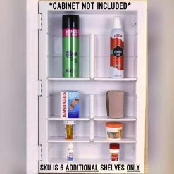 ZACA SPACECAB Additional Shelves for Recessed ZACA Medicine Cabinets -Makeup Mirrors Sales Store zaca spacecab medicine cabinets without mirrors 91 0 00 01 40 1000